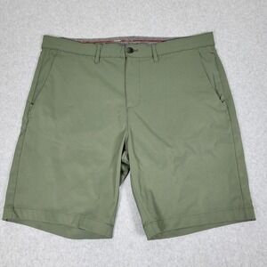 Jachs New‎ York Performance Golf Shorts Men's 36 Green Chino Flat Front Stretchy